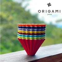 在飛比找樂天市場購物網優惠-【ORIGAMI】陶瓷摺紙濾杯Ｓ/Ｍ 無杯座（純色）日本製錐