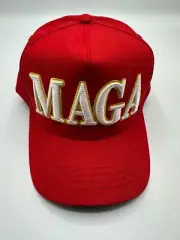 Rare OFFICIAL Cali-Fame MAGA 3D Trump Red And Gold Made In America Hat One Size