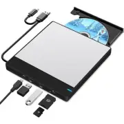 Slim External CD DVD Drive USB C For Laptop PC Windows Reader Optical Portable