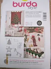 Burda #7477 CHRISTMAS ACCESSORIES DECORATIONS Sewing Pattern Uncut