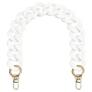 17.7" Acrylic Purse Chain Strap Handle for Shoulder Crossbody Bag Handbag White