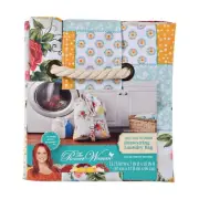 Pioneer Woman Sweet Rose Patchwork Drawstring Laundry Bag Floral 15."x7"x26" New