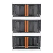 Stackable Storage Bins with Wheels - (3-Pack) - Stackable Storage Drawers - (...