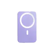 5000mAh Portable Magnetic Wireless Power Bank For Iphone 12 13 Pro Max 15W Fast Charger Mobile Phone External Battery - Purple 5000mAh