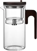 BEALIFE Durable Glass Teapot with Stainless Steel Tea Strainer Family and Friends Allowing for Smoother Continuous, 600ml