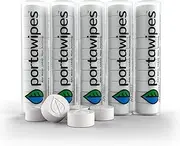 Portawipes Coin Tissues | 50 Pack with 5 Carrying Cases | Toilet Paper Tablets | Compressed Towels | Expandable Wipes | Soft & Odor Free