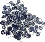 Operitacx 100pcs Hand Sign Listing Key Ring Labels Numbered Key Rings Key Chain Tag Keychain Numbered Storage Tags Numbered Id Tags Brass Key Tags Stainless Steel Number Card Aluminum Alloy