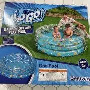 Bestway H2O GO! Inflatable Rainbow Splash Play Pool 59"x59"x21" **118 Gallons**