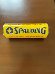 Vintage Spalding Tennis Ball Medal Can Yellow Unopened!