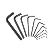 0.7mm-17mm Metric Long Arm Allen Key Black Hex Wrench Hexagonal Keys Screwdriver