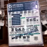 62 Pages Of Print File Archival 35mm Negative Preservers for 3 Ring Binder!