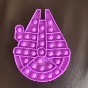 Millennium Falcon Shaped Popper Fidget Toy Purple BNWT