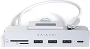 Satechi USB-C Hub - iMac USB-Adapter - USB-C Data Port, USB-A 3.0 Data, Micro/SD Card Reader – USB-C Clamp Hub For Apple Studio Display & iMac 24-inch. Does Not Fit 2020 iMac & Earlier Models (Silver)