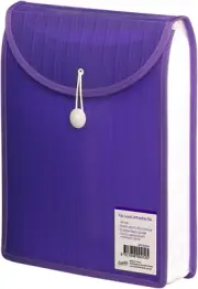 , A4 Top Load Attache File, Store up to 500 Sheets, Elastic and Button Closure,