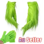 Xmas The Grinch Glove Cosplay Costume Christmas Prop Halloween Party Gift AU