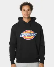 DICKIES MENS Classic Logo Pull Over Hoodie BLACK