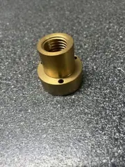 1” 8 pitch right hand flange type Acme brass nut. NOS.