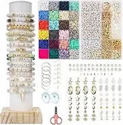 Bracelet Making Kit,48 Colors Clay Bead Bracelet Kit with Letter Beads,Friendship Bracelet Kits for Adults,Jewelry Making Kits