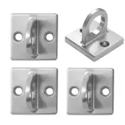 4 Pcs Wall Screw Mount Crowd Control Stanchions Safety Barriers Silver Hanging C