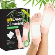 12PCS Detox Foot Patches Pads Body Toxins Feet Slimming Deep Cleansing Mugwort