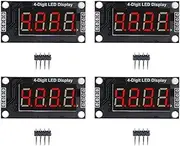 LED Display Modules, Digital Tube Display Module, Digital Display Module Red, 4 Digit 7 Segment 0.36in TM1637 Drive Chip (Red, MRA110B)