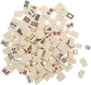 HONITANO 1set Portable Mini Mahjong Set Compact Travel-Friendly Game for Outdoor Fun Lightweight Chinese Mahjong Plaything for Family Gatherings and Camping Activities