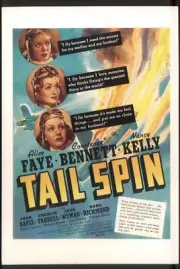 Modern FILM POSTER Postcard: TAIL SPIN (Alice Faye, Constance Bennett) - 1939
