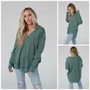 Peach love buttercup ribbed knit oversized top free people