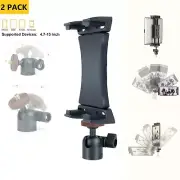 LINCO 2Pack Tripod Mount Holder 1/4" Thread Adapter For iPad iPhone 4.7-13in