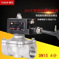 在飛比找樂天市場購物網優惠-常閉不銹鋼防爆電磁閥水氣220v127v24v燃氣切斷閥6分