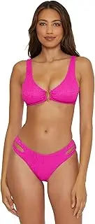 [BECCA] Women's Standard Luminous Scoop Neck Bikini Top, Adjustable, Tie Back, Swimwear Separates