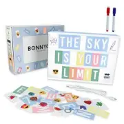 Cinema Light Box with 400 Letters, Emojis & 2 Markers - | Led Light Box Blue