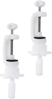 BAZEITFLOW 2Pcs Adjustable Mannequin Head Stand for Wigs Durable Hairdressing Training Holder Easy to Assemble Disassemble Sturdy Clamp for Hair Styling Practice