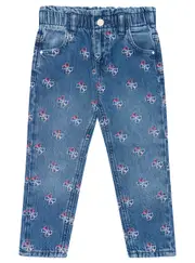GUESS Blue Denim Paper Bag Jeans Size: 3, Cotton