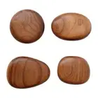 4x Wall Mounted Wood Hooks Wooden Coat Hooks Rustic Minimalist Wood Cabinet