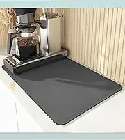 Coffee Mat，Kitchen Dish Drying Mat,Super Absorbent Dish Drying Pad, Diatomite Coffee Mat Heat Resistant Mat with Anti-Slip Rubber Backed（40*60cm）