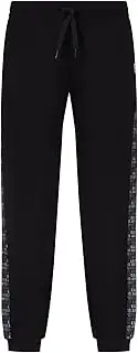 [EA7] Men's Logo Monogram Joggers, Black