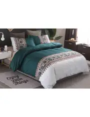 Dreamfields Bohemian Jade Quilt Doona Duvet Cover Set