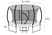 Kahuna 8ft Trampoline Safety Net Spring Pad Cover Mat Ladder Free AU Stock ✨