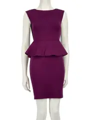 Purple Peplum Mini Dress