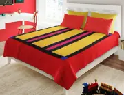 Amish Inspired traditionaal Bar Design FINISHED QUILT - Intricate Quilting