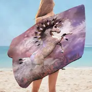 Thunder Mesa Native American Spirit Horse Microfiber Beach Towel