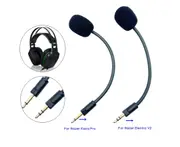 Game Microphone for Electra /Kaira Pro Headset Detachable Microphone Bendable Flexible Hose Microphone Replacement - Razer Kaira Pro