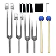 Aluminum Alloy Tuning Fork Set, 128Hz 256Hz 512Hz 1024Hz Tuning Forks for4565