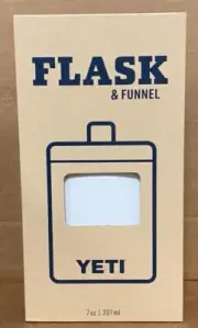 YETI FLASK & FUNNEL 7 OZ (WHITE) BRAND NEW SEALED.