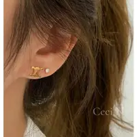 在飛比找蝦皮購物優惠-疊戴耳環S306經典時尚韓國東凱C旋門ins耳環925銀針3