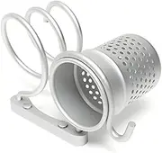 Healeved Drier Comb Holder Blow Dryer Holder Storage Organizer Hair Dryer Rack Fittings Wall Mounted Rack Hair Dryer Holder Silver