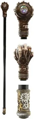 Steampunk Skeleton Hand Grasping The Evil Eye Swagger Stick Cane Party Staff 38"