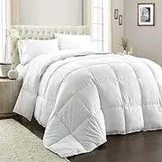 Royal Comfort Quilt Duvet Blanket 800GSM Winter Weight Ultra Warm Breathable (White, Single)