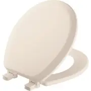 Mayfair 41EC-346 Biscuit Gloss Round Closed Front Molded Wood Toilet Seat